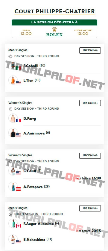 roland garros suzanne lenglen sabado30 mayo 2026 tiroalpalo