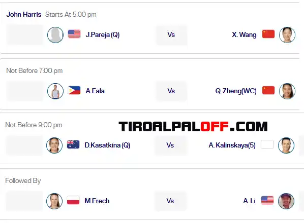 wta washington martes28 julio 2026 partidos tiroalpalo