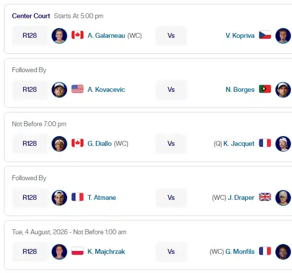 atp montreal central lunes3 agosto 2026 tiroalpalo